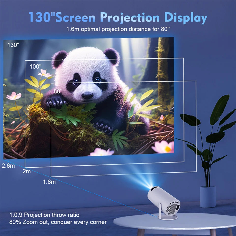 2026 New HY300 Projector 4K Android 11 Wifi6 290ANSI Allwinner H713 BT5.0 1080P 1280*720P Cinema Outdoor Portable Projetors ﻿